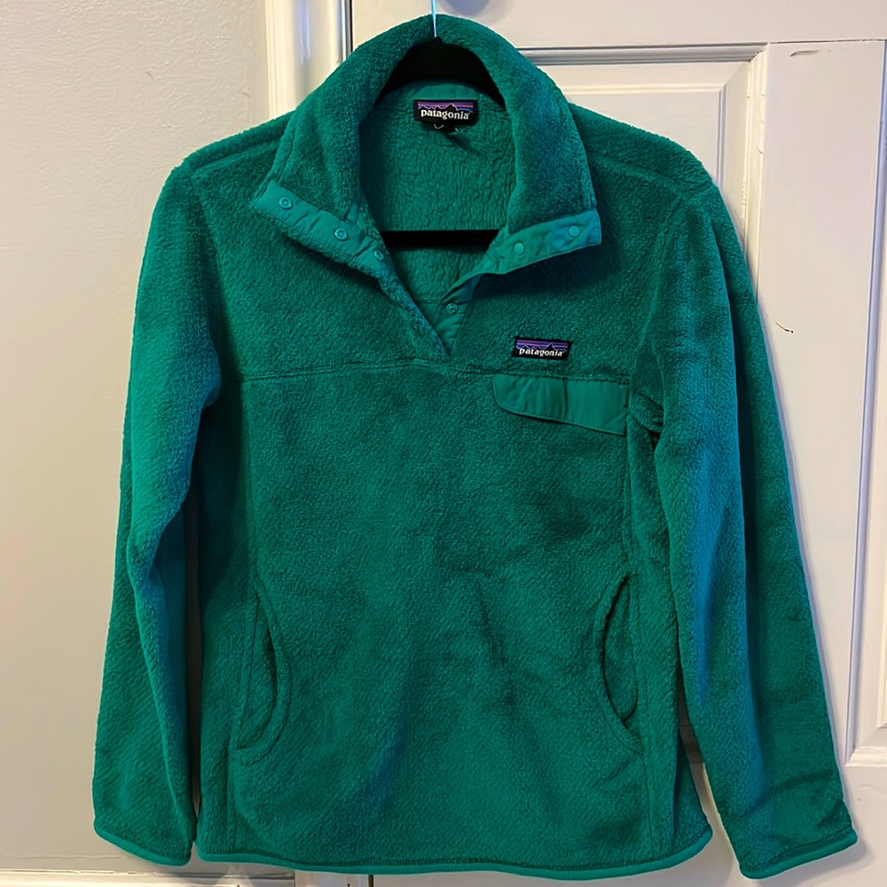 Patagonia Synchilla Snap-T Pullover, Women’s Medium, Green